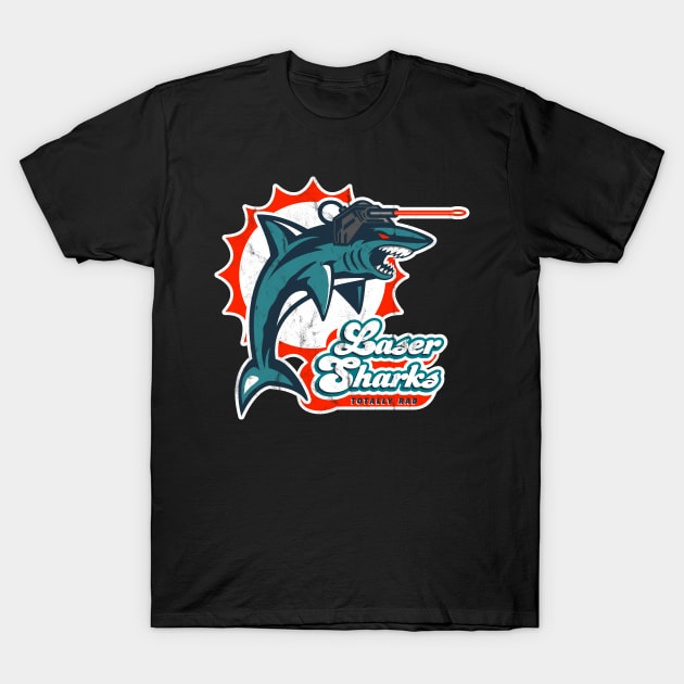 Laser Sharks Go! T-Shirt by PlatinumBastard